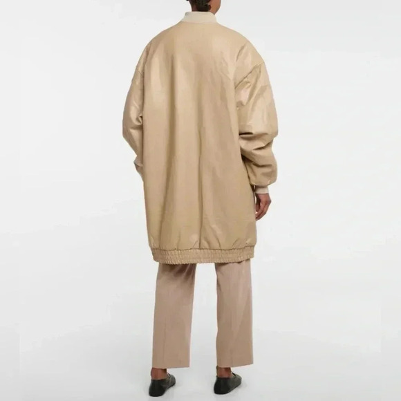 THE FRANKIE SHOP Oversized faux leather bomber jacket - Picture 4 of 8